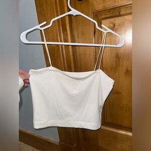 american eagle white crop top